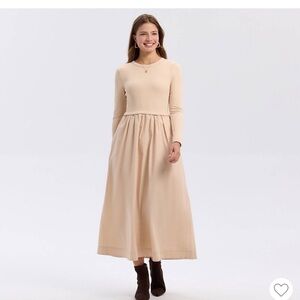 NWT A New Day Mixed Media Midi Dress